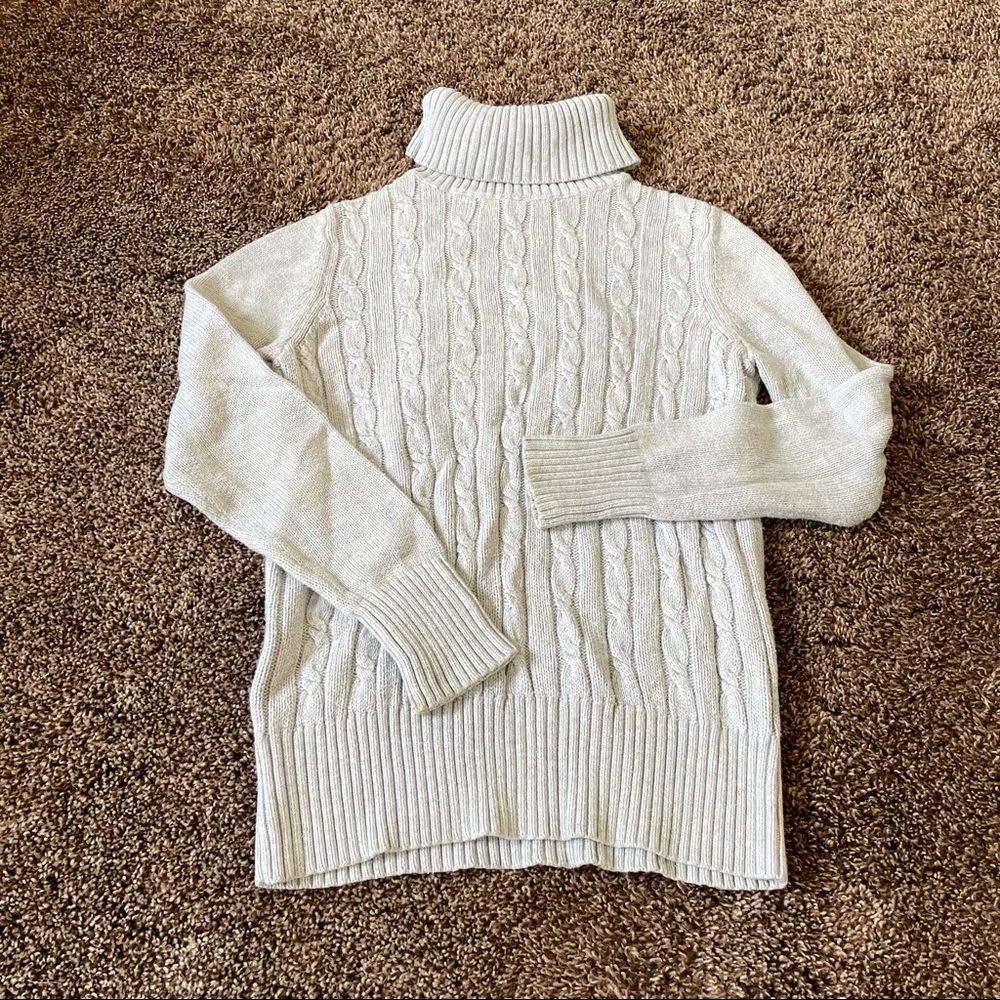 Light Gray Loft Turtleneck Sweater